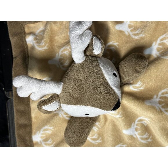 Levtex Baby Brown Deer Lovey Reindeer Security Blanket Stuffed Animal Toy - Picture 3 of 11
